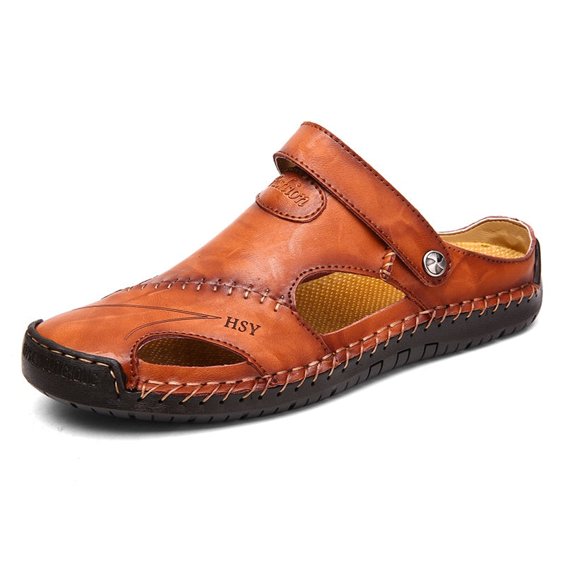 Jorund | Orthopedische herensandalen - Lichtgewicht flexibel PU leer