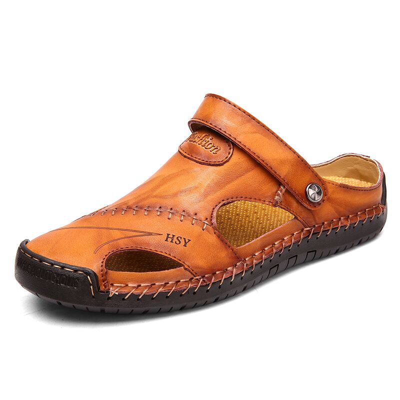 Jorund | Orthopedische herensandalen - Lichtgewicht flexibel PU leer