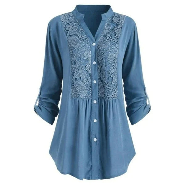 Orlisse | Winterjas voor dames – met bontvoering, double-breasted, tailleband, warme stijlvolle bovenkleding
