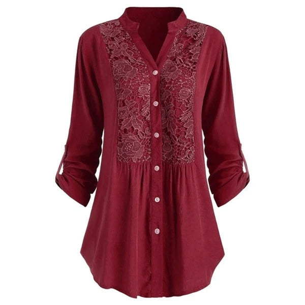 Orlisse | Winterjas voor dames – met bontvoering, double-breasted, tailleband, warme stijlvolle bovenkleding
