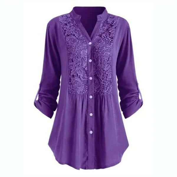 Orlisse | Winterjas voor dames – met bontvoering, double-breasted, tailleband, warme stijlvolle bovenkleding
