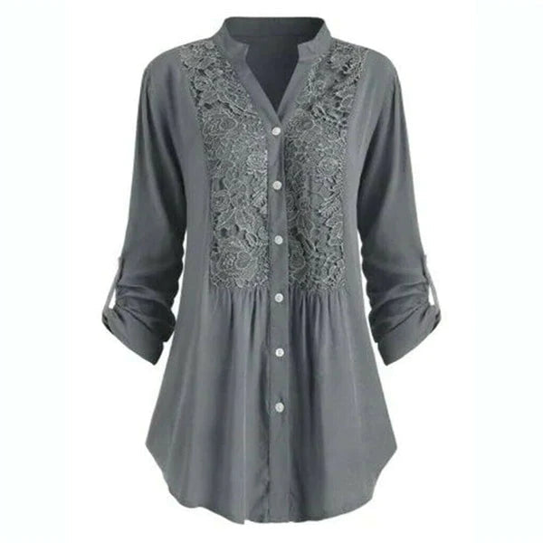 Orlisse | Winterjas voor dames – met bontvoering, double-breasted, tailleband, warme stijlvolle bovenkleding