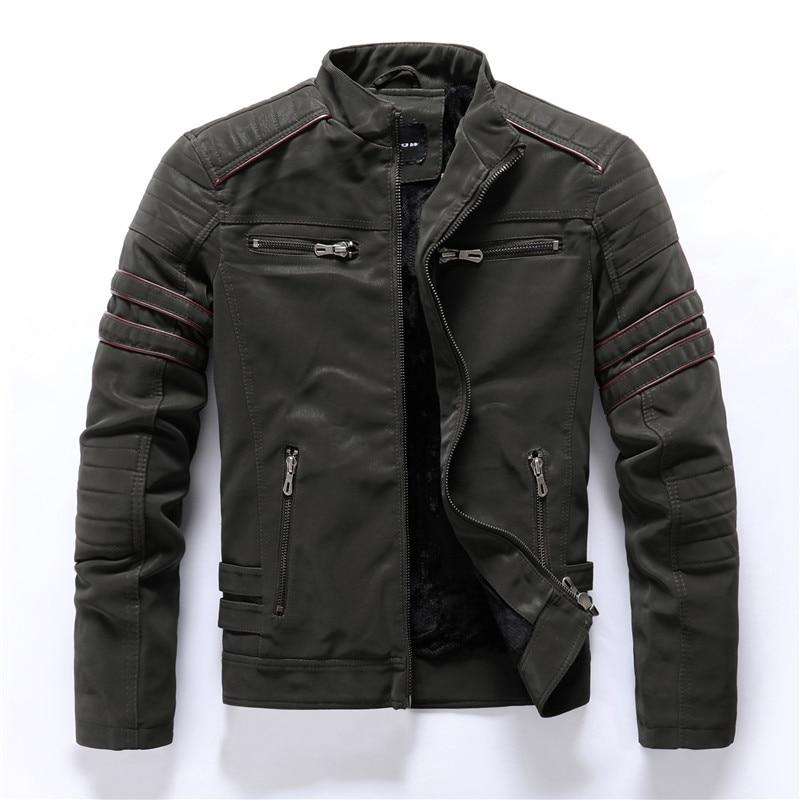 Petter | Motorjack voor heren, PU-leren motorjack met ritszakken, casual bovenkleding
