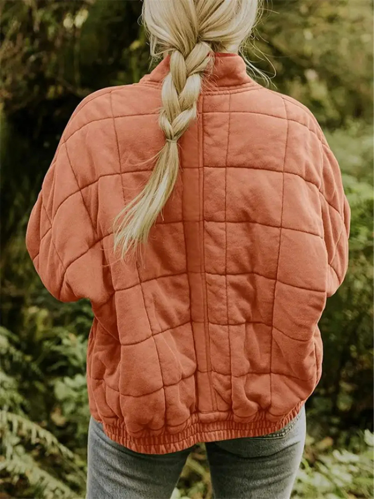 Bellara | Oversized gewatteerd katoenen bomberjack voor vrouwen - warme gewatteerde overgangsjas