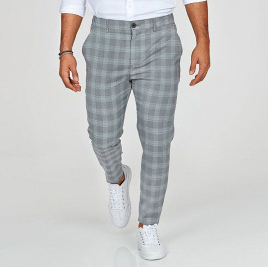 Tassos | Geruite Chino Broek voor Heren - Stijlvol, Comfortabel, Slim Fit