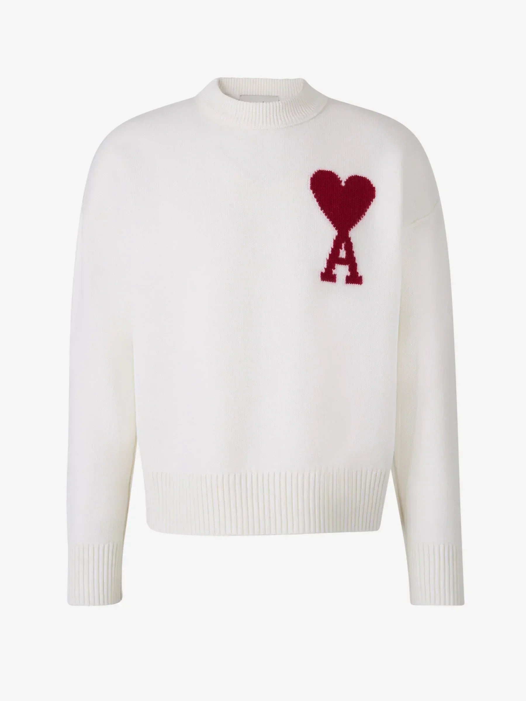 Fynlor | Heren trui met hartmotief – Modieuze zachte gebreide, casual en comfortabele pullover