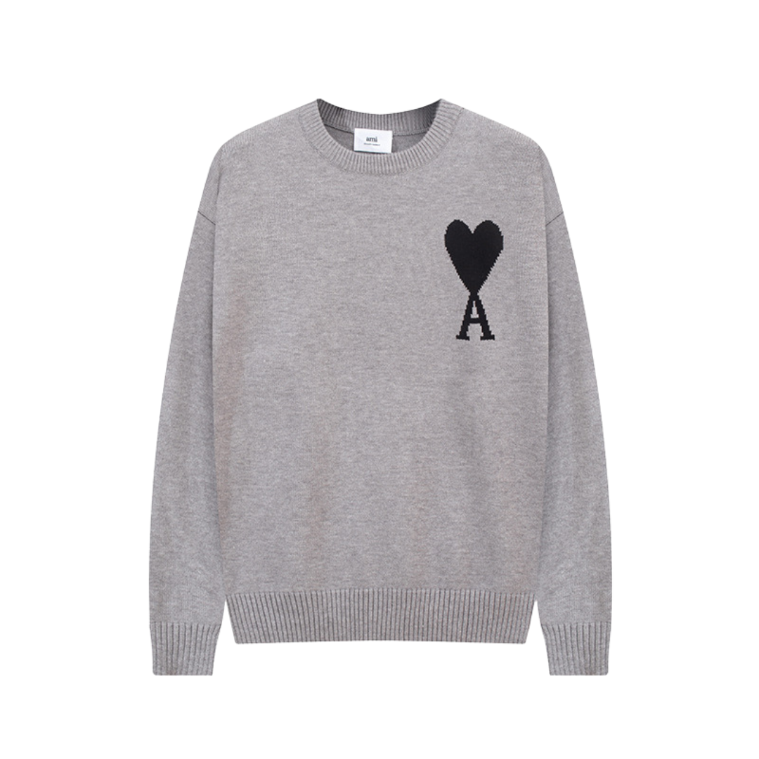 Fynlor | Heren trui met hartmotief – Modieuze zachte gebreide, casual en comfortabele pullover