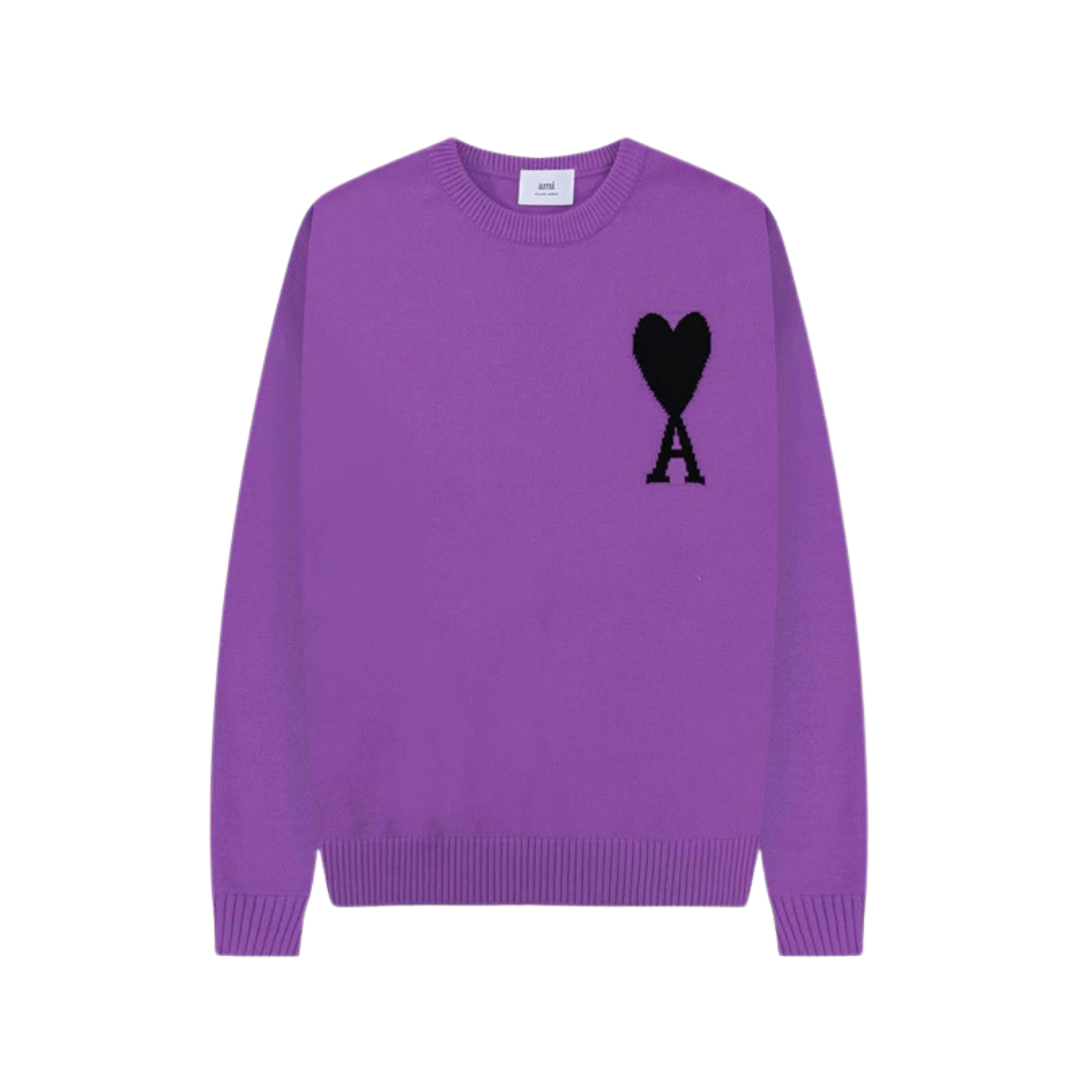 Fynlor | Heren trui met hartmotief – Modieuze zachte gebreide, casual en comfortabele pullover