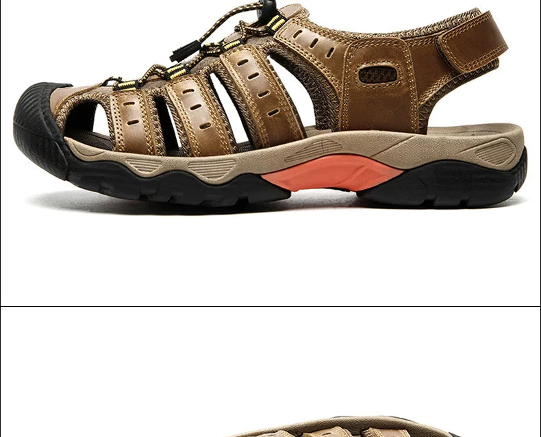 ComforTrek | Leren herensandalen - duurzaam en ademend zomerschoeisel