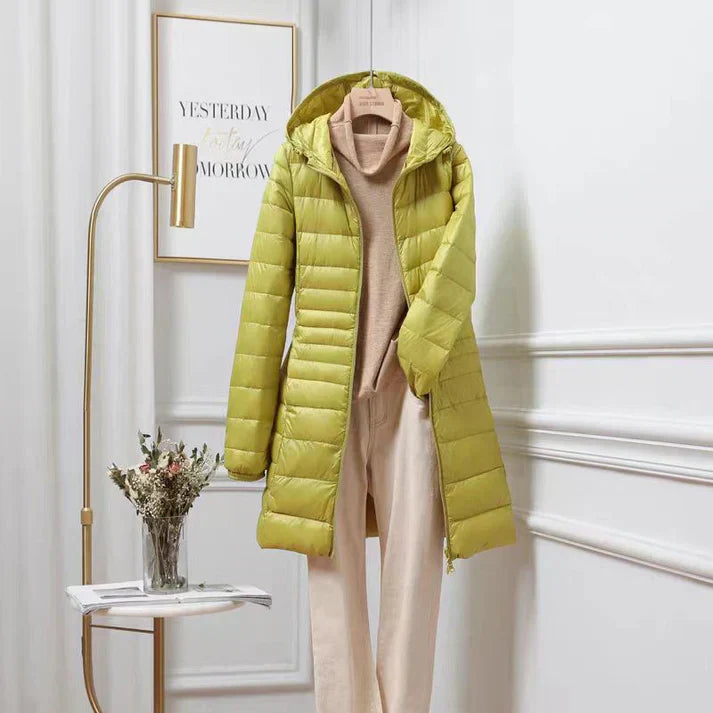 Flaviana | Chique damesjas met capuchon – Warme, lichtgewicht winterjas, casual bovenkleding