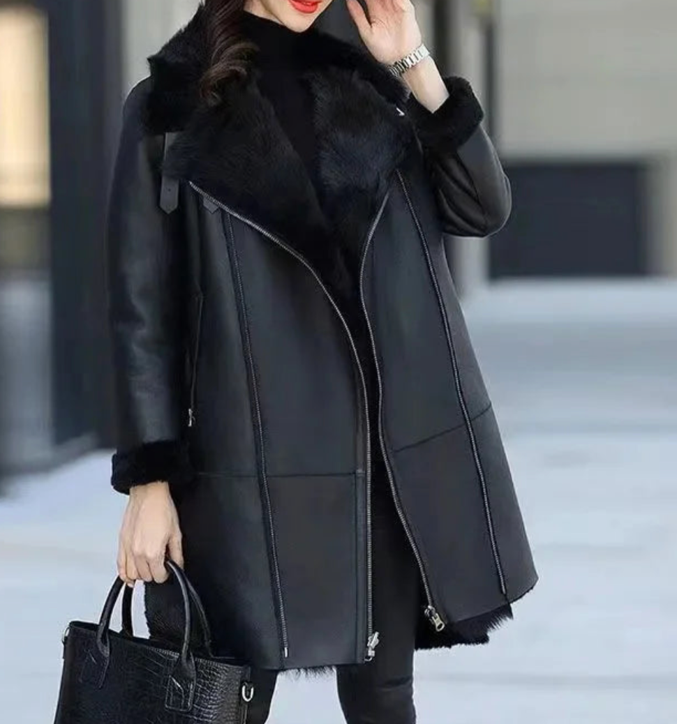 Avalore | Klassiek leren damesjack – Tijdloos zwart