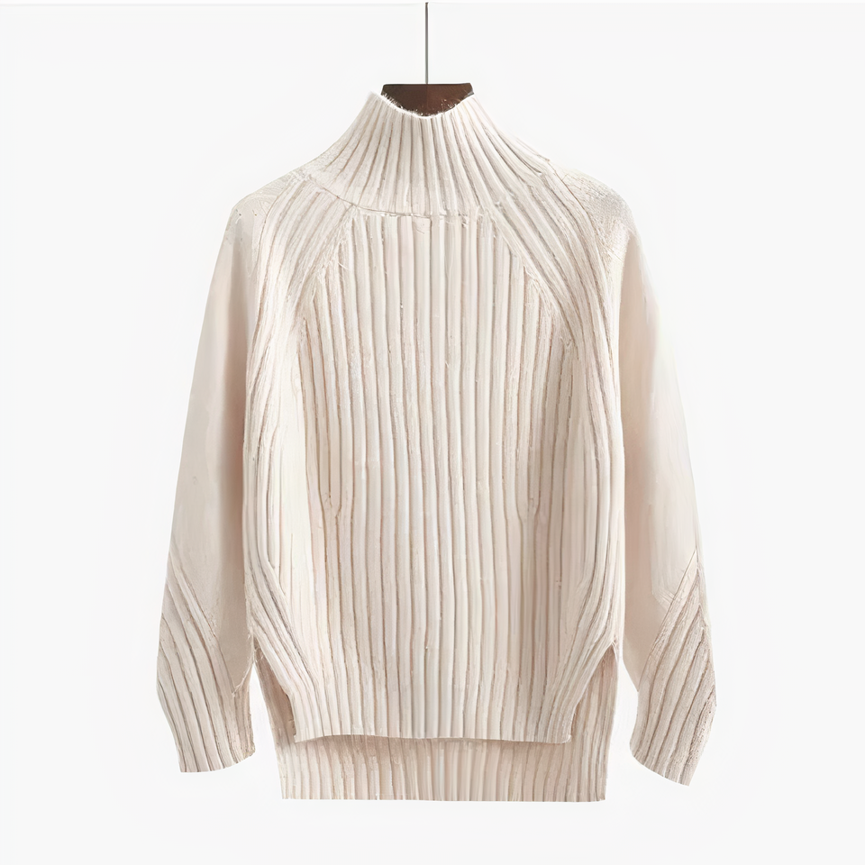 Noretta | Stijlvolle gebreide trui voor dames met halve col – Comfortabel, casual en herfst-/wintermode