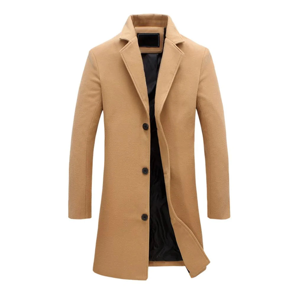 Orvand | Winterjas voor heren – Elegante overjas van wolmix, warme geïsoleerde jas
