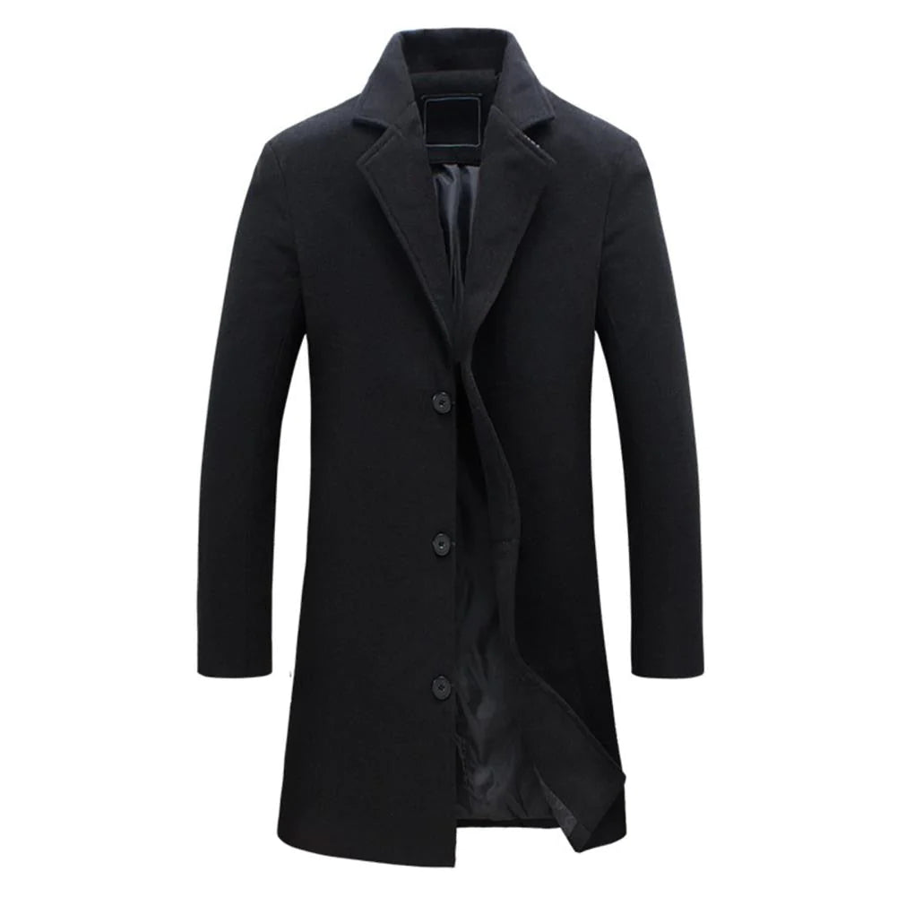 Orvand | Winterjas voor heren – Elegante overjas van wolmix, warme geïsoleerde jas