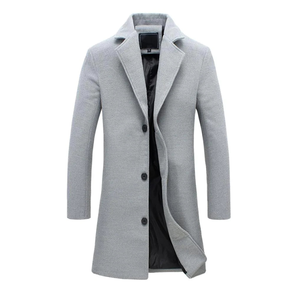 Orvand | Winterjas voor heren – Elegante overjas van wolmix, warme geïsoleerde jas