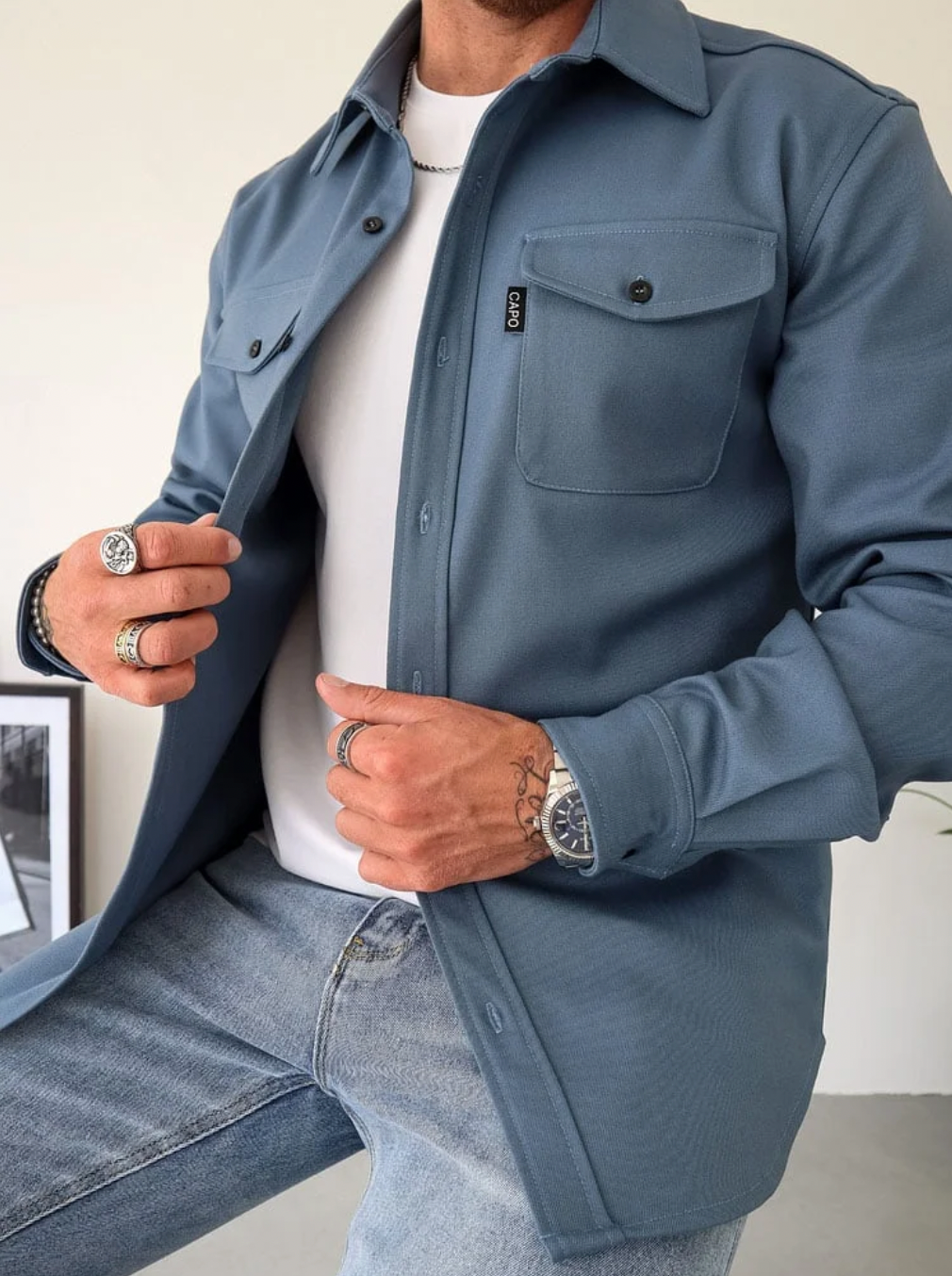 Auron | Stijlvol herenoverhemd met lange mouwen en knoopsluiting - Casual Slim Fit, ademend katoen