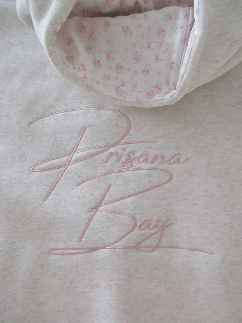 Emmara | Oversized hoodie met geborduurde minimalistische strik – Klassiek casual pullover sweatshirt