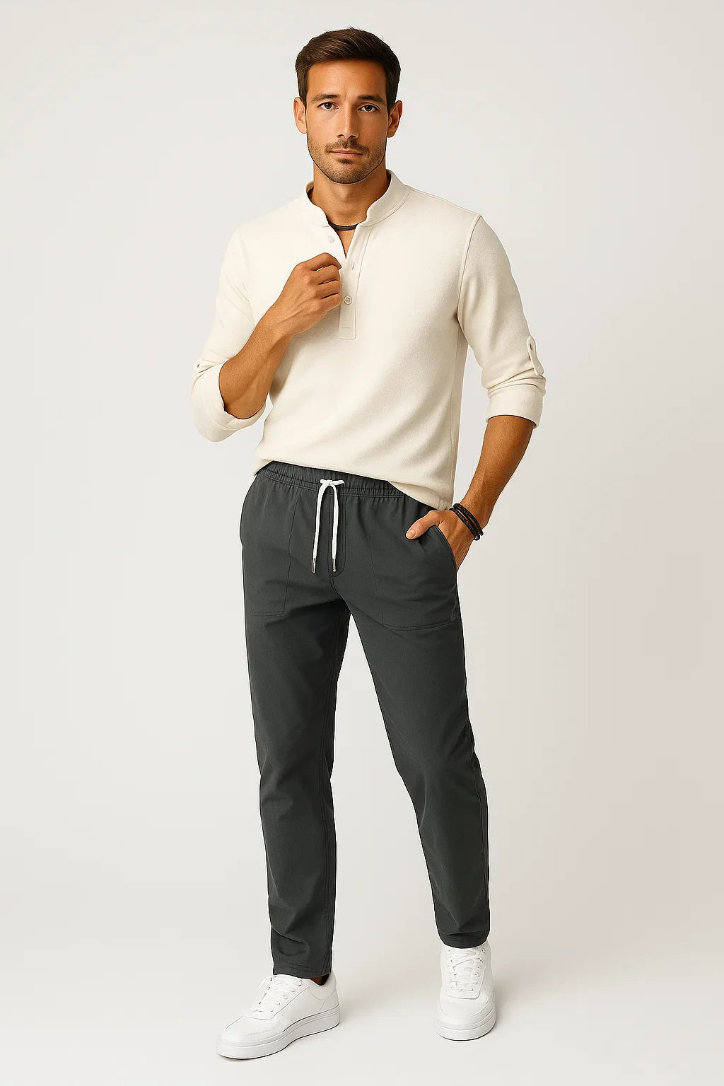 Maros | Casual herenbroek - stretch katoenmix chino's en reisbroeken