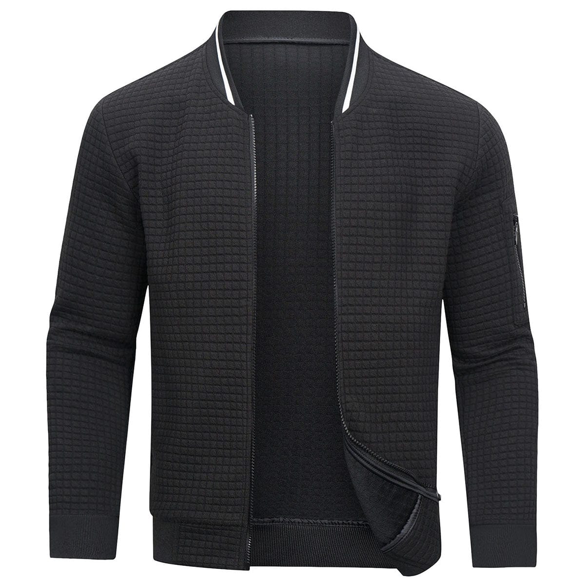 Yorrick | Trui met ritssluiting voor heren - Wafelgebreide Pullover, Casual Warme Trui met lange mouwen