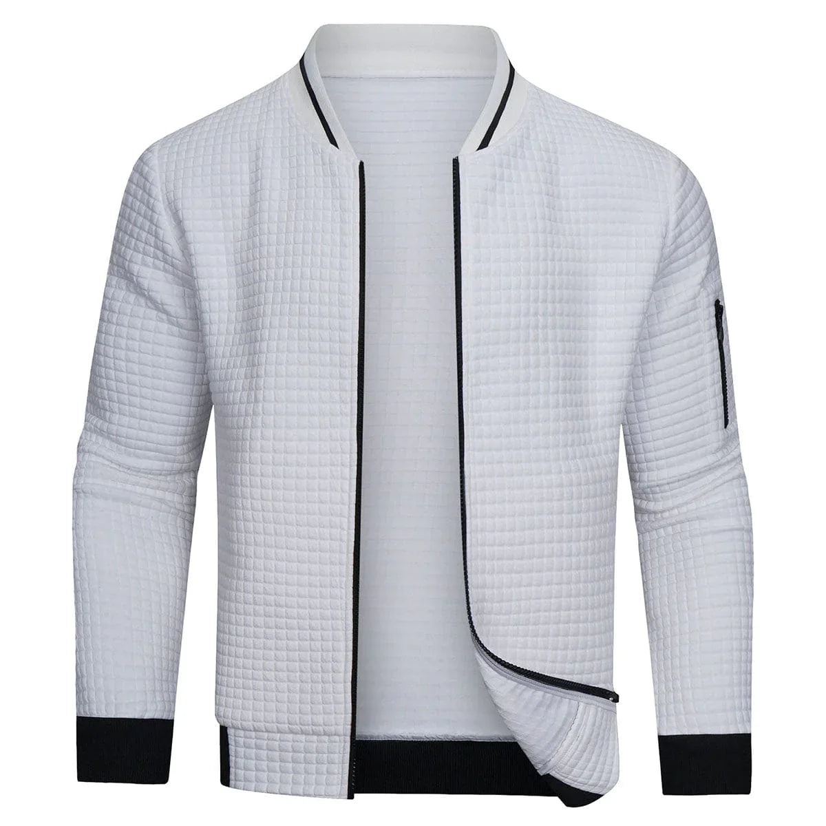 Yorrick | Trui met ritssluiting voor heren - Wafelgebreide Pullover, Casual Warme Trui met lange mouwen