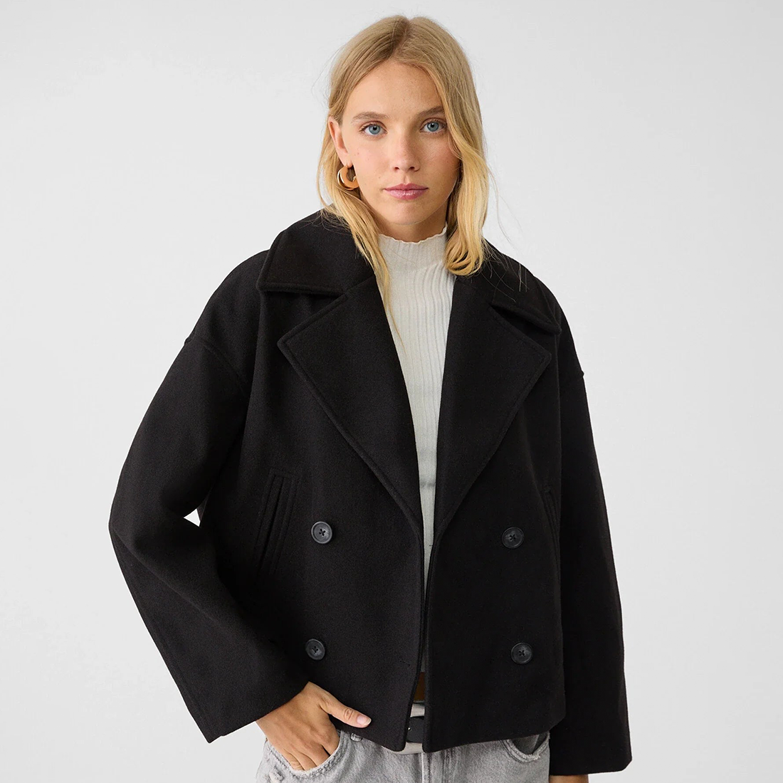 Anneli | Elegante Blazer met Dubbele Sluiting – Loszittend Lang Jasje voor Lente- en Herfstoutfits