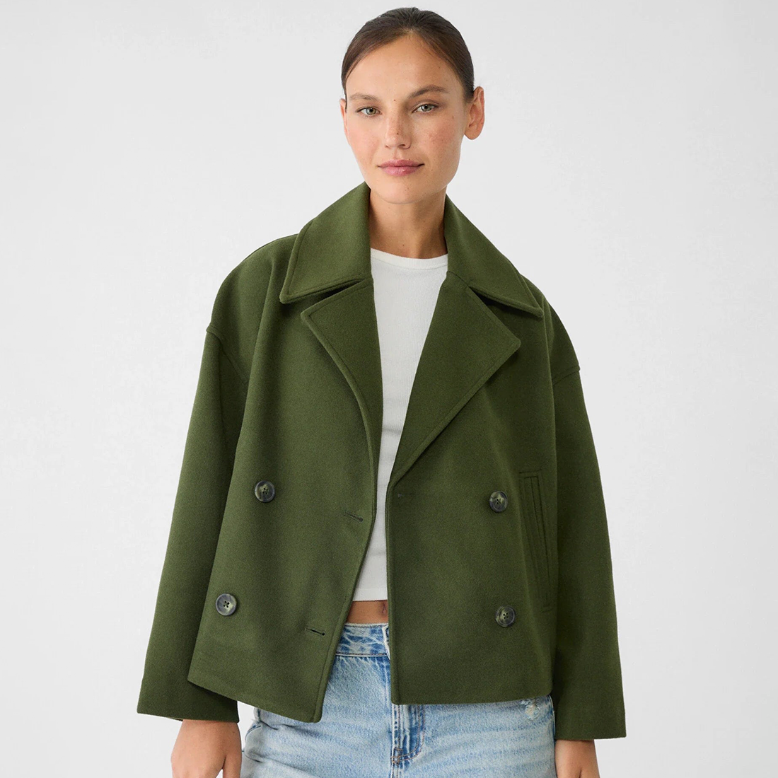 Anneli | Elegante Blazer met Dubbele Sluiting – Loszittend Lang Jasje voor Lente- en Herfstoutfits