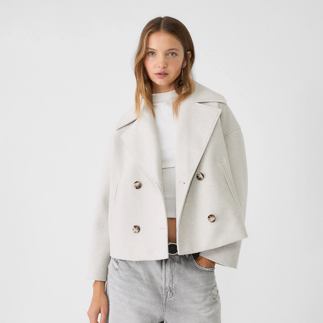 Anneli | Elegante Blazer met Dubbele Sluiting – Loszittend Lang Jasje voor Lente- en Herfstoutfits