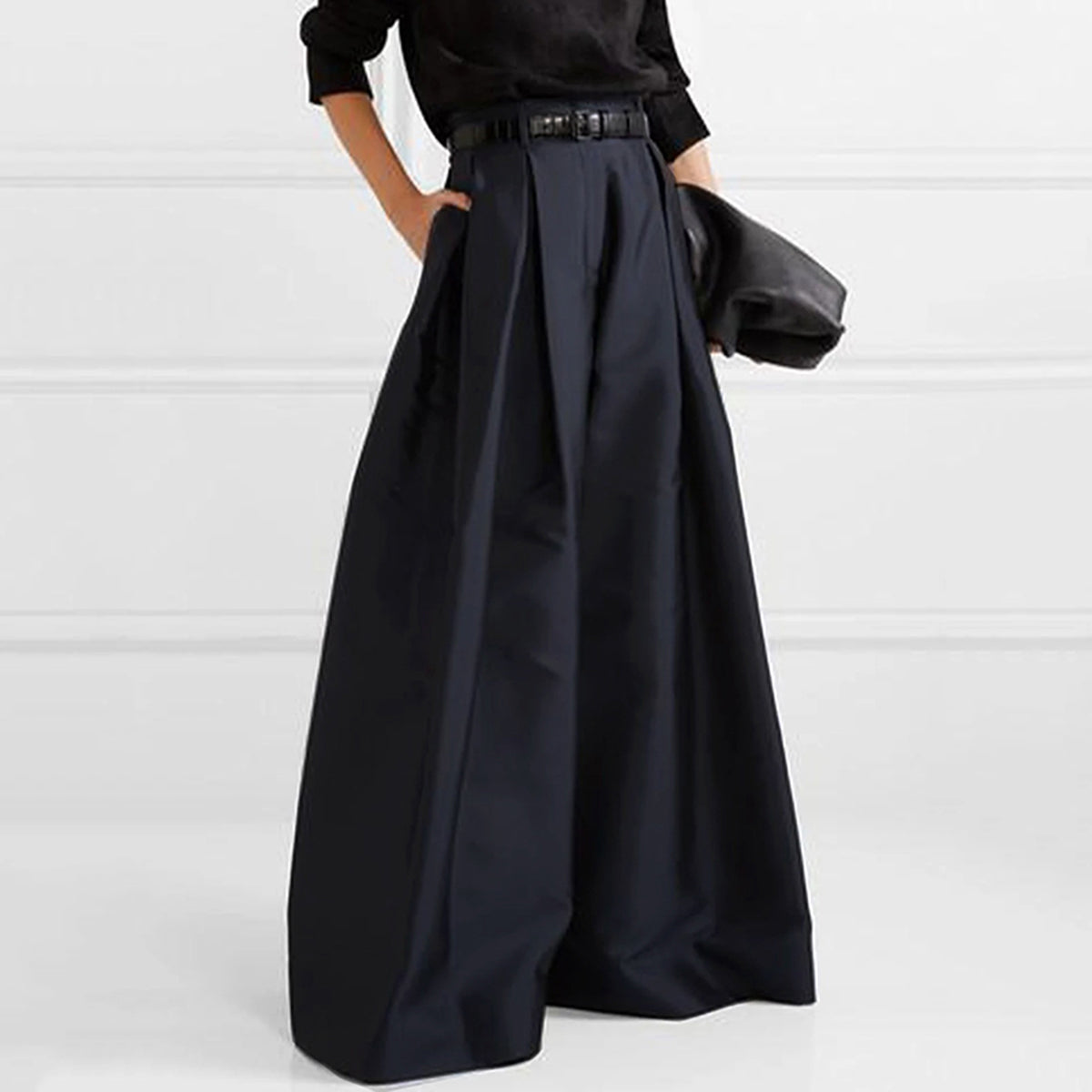 Yevana | Maxirok met hoge taille - Elegante, oversized, zakelijke damesrok