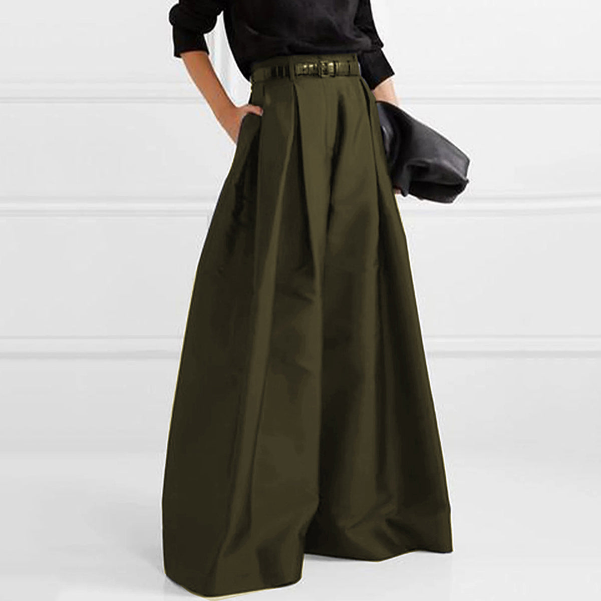 Yevana | Maxirok met hoge taille - Elegante, oversized, zakelijke damesrok