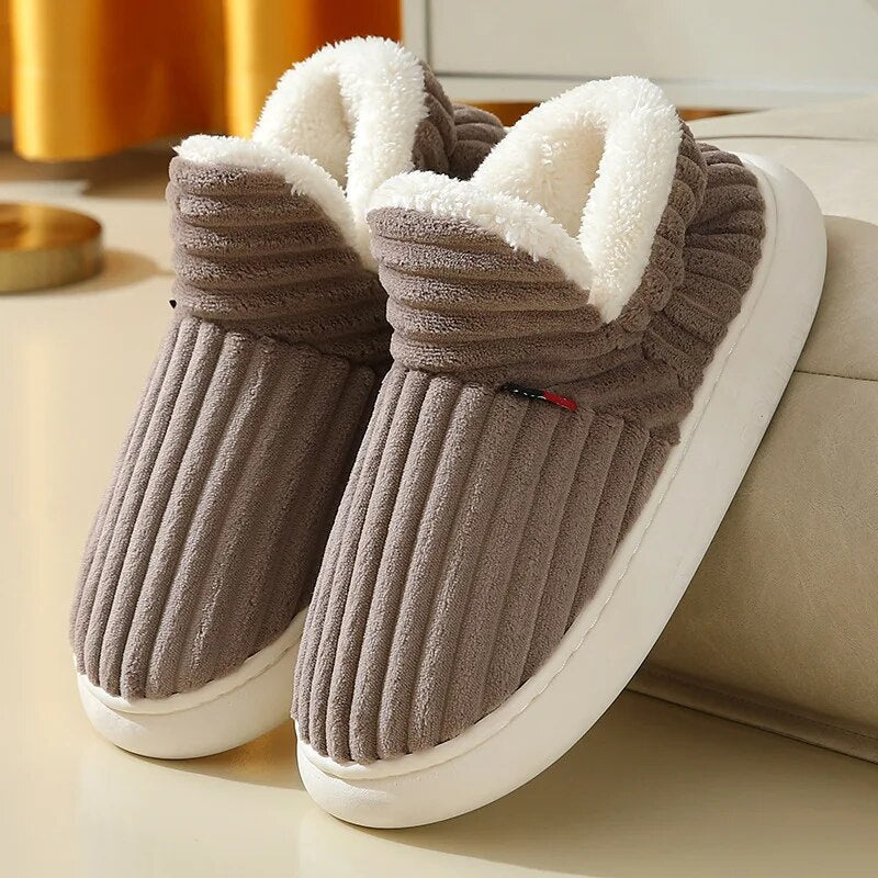 CozyToes | Pluche gevoerde winterslippers - warm, zacht, comfortabel schoeisel voor binnen & thuis