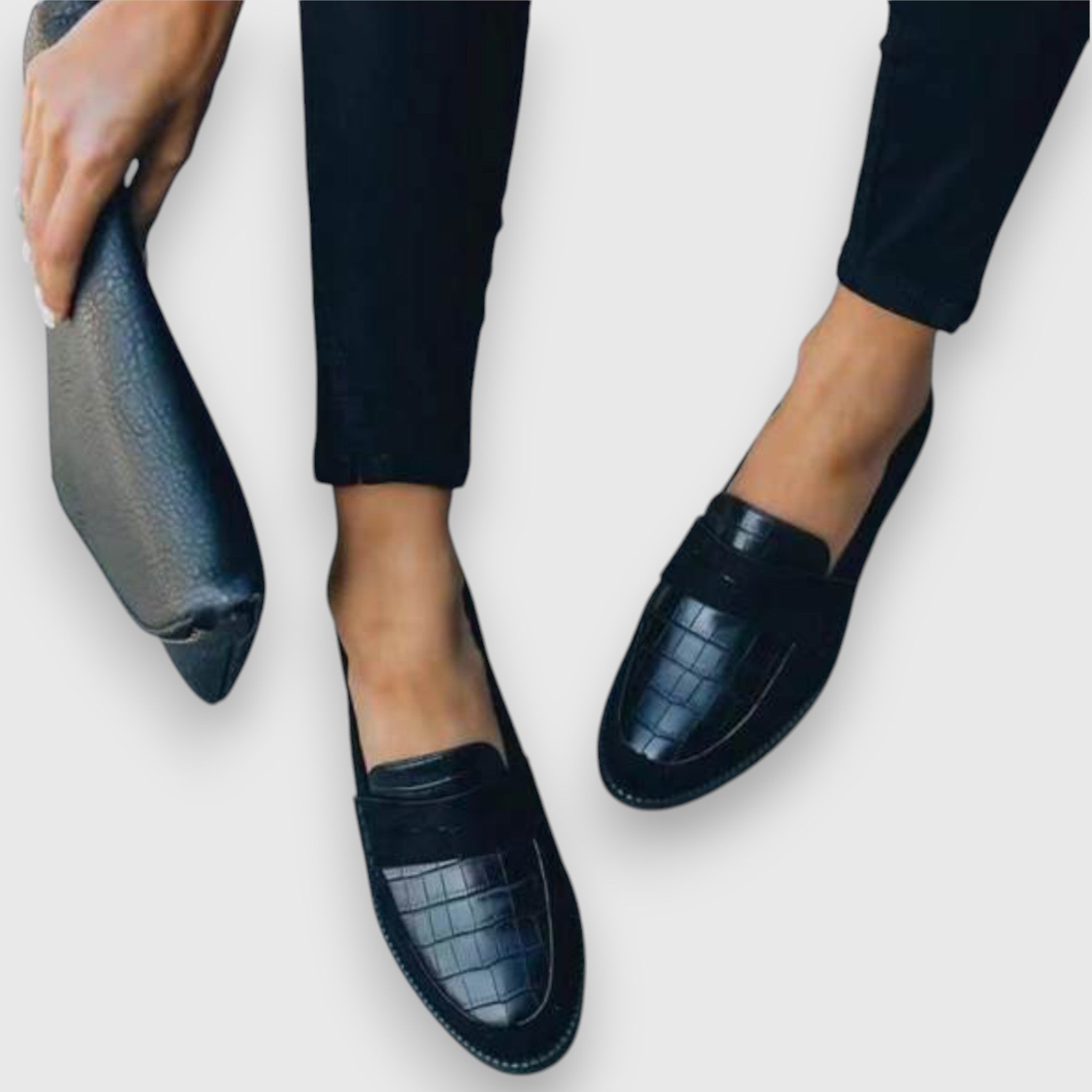 Achille | Elegante herenschoenen met krokopatroon - Luxe schoeisel