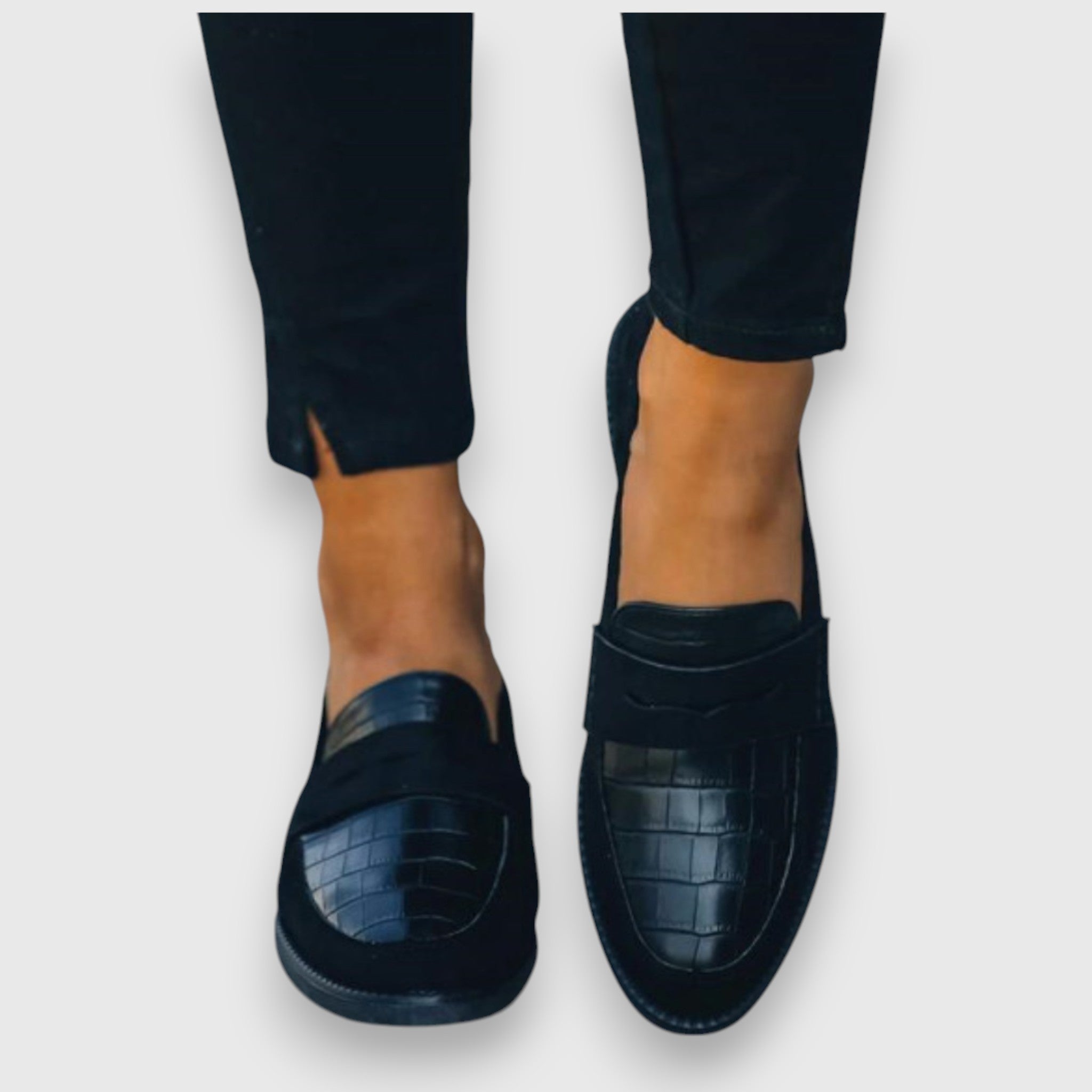 Achille | Elegante herenschoenen met krokopatroon - Luxe schoeisel