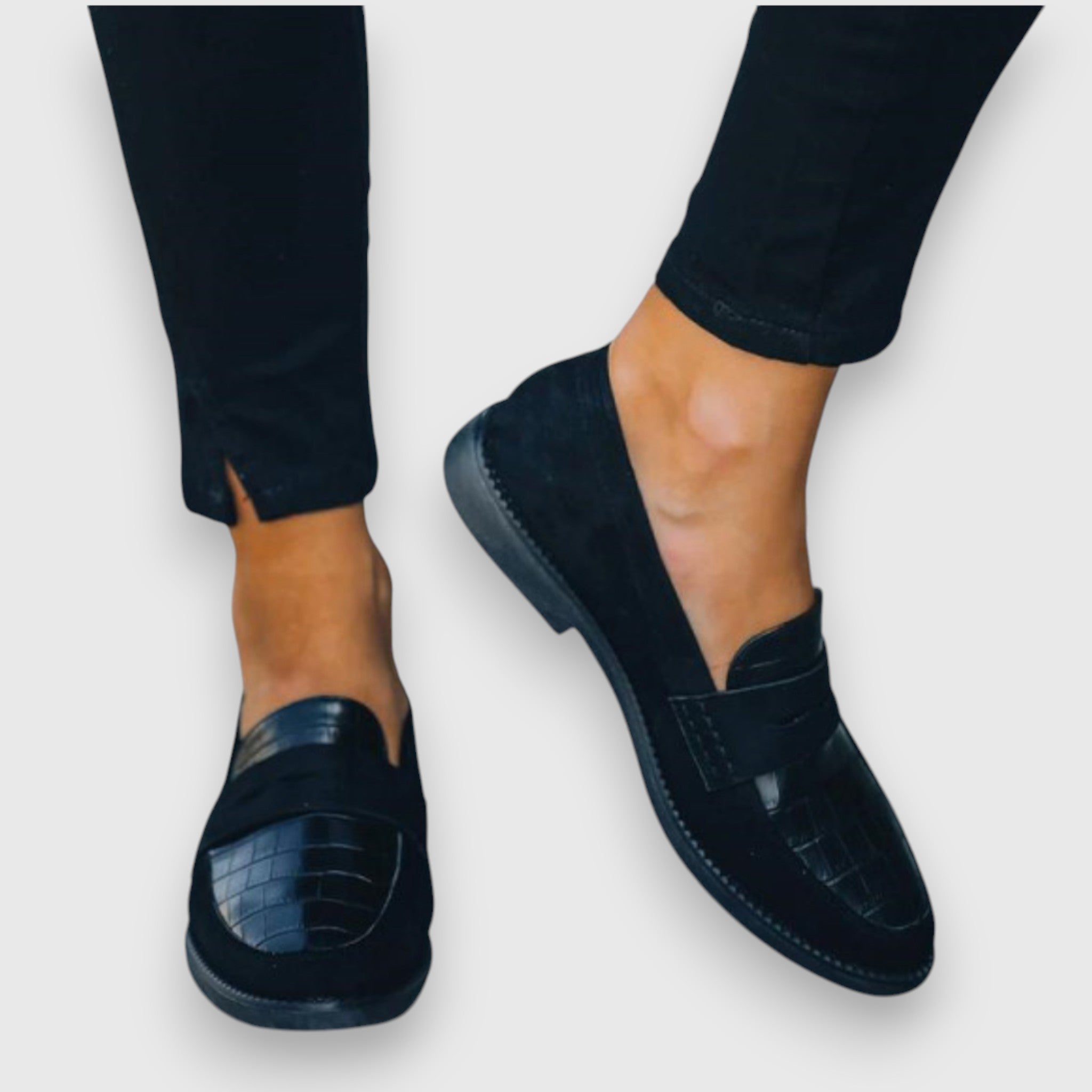 Achille | Elegante herenschoenen met krokopatroon - Luxe schoeisel