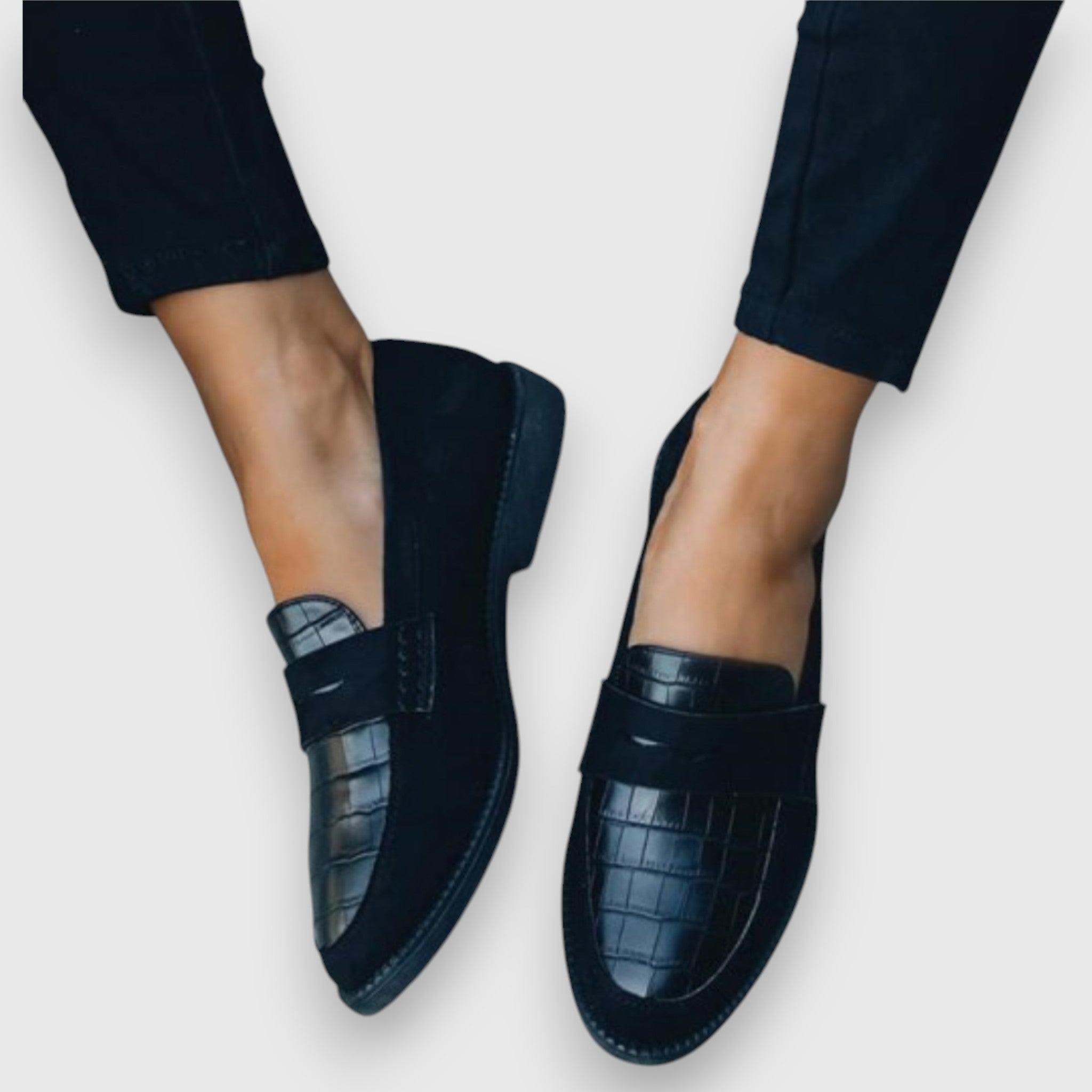 Achille | Elegante herenschoenen met krokopatroon - Luxe schoeisel