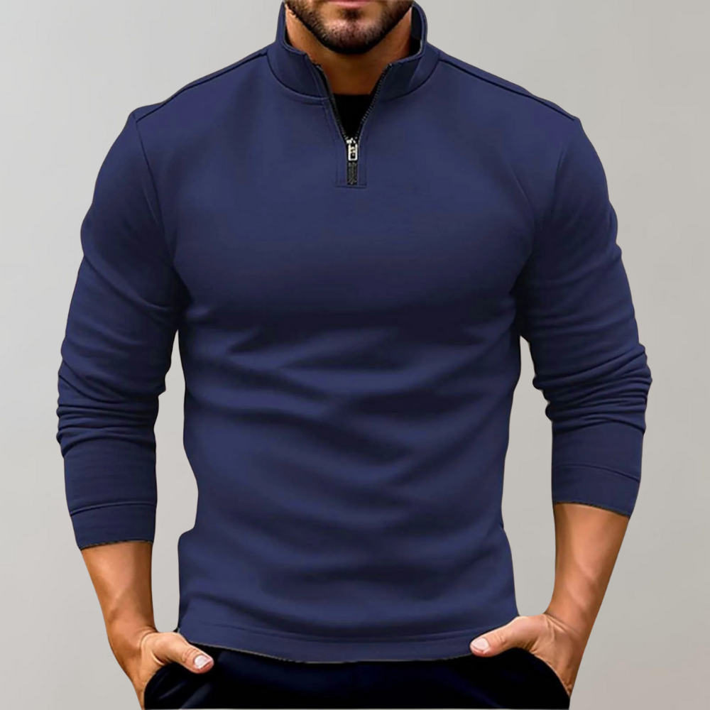 Emeron | Heren trui met halve rits – Casual elegante trui met opstaande kraag voor herfst en winter