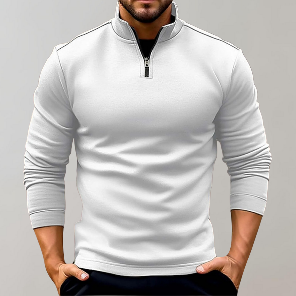 Emeron | Heren trui met halve rits – Casual elegante trui met opstaande kraag voor herfst en winter