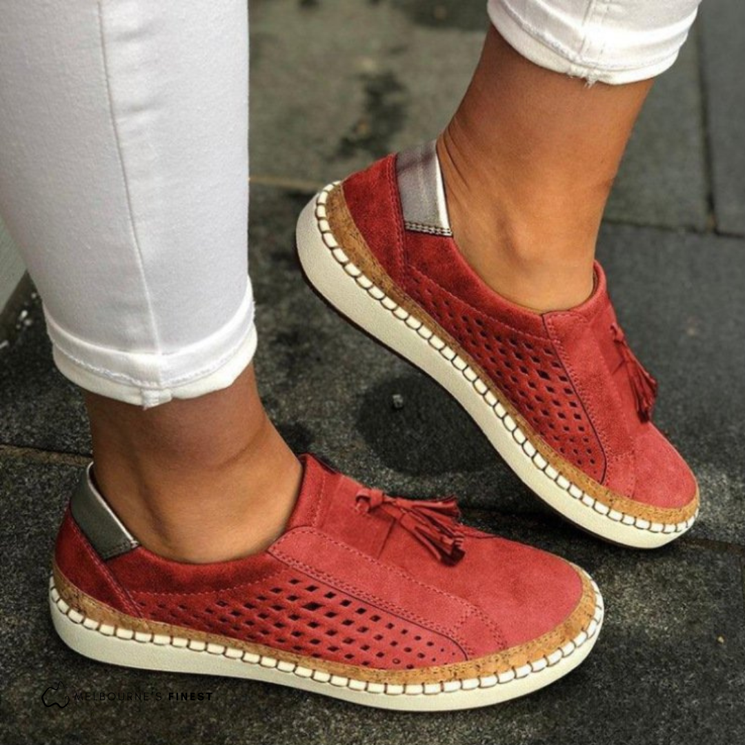 Zuela | Orthopedische Slip-Ons voor dames - Gewatteerde en ondersteunende casual schoenen