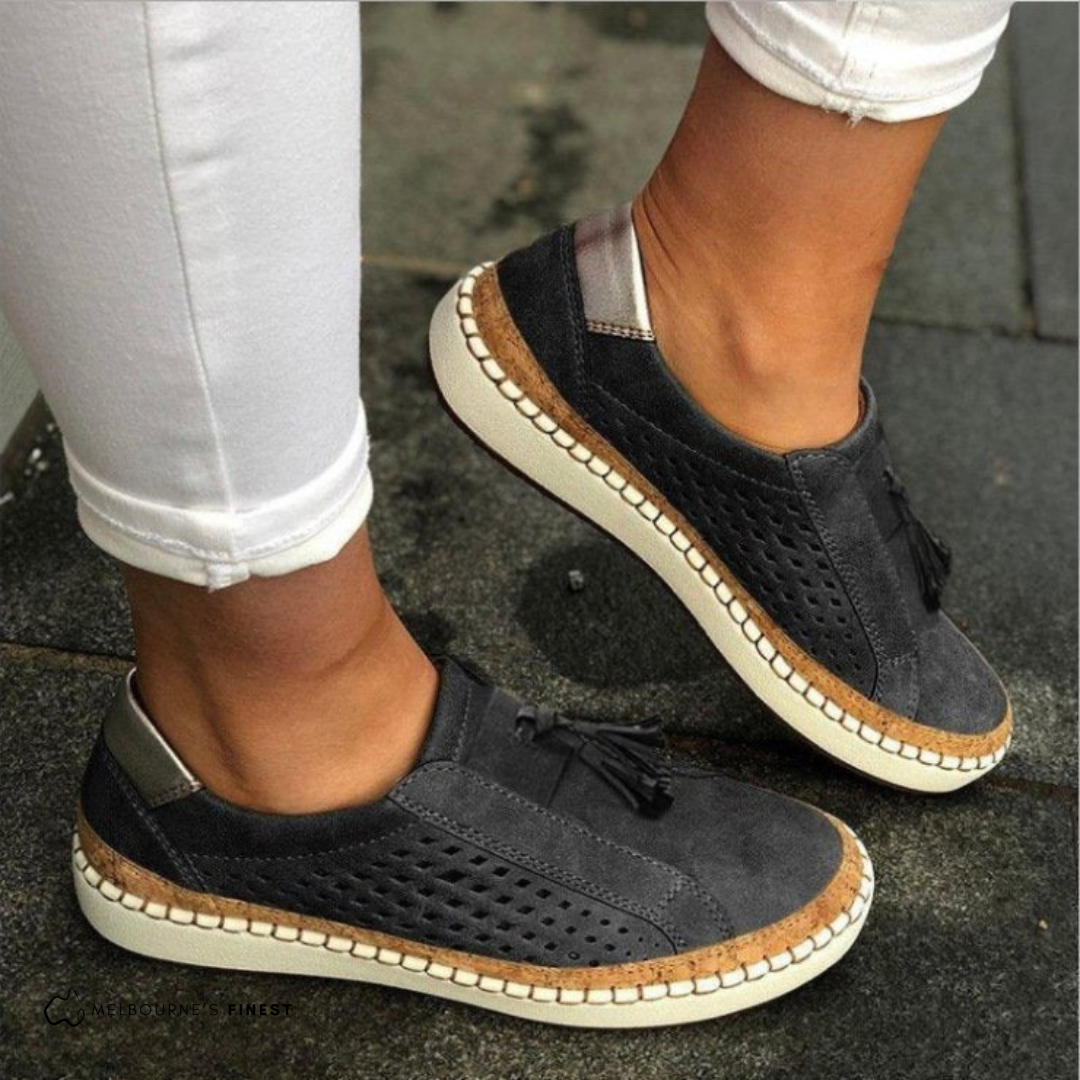 Zuela | Orthopedische Slip-Ons voor dames - Gewatteerde en ondersteunende casual schoenen