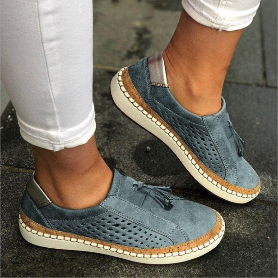 Zuela | Orthopedische Slip-Ons voor dames - Gewatteerde en ondersteunende casual schoenen