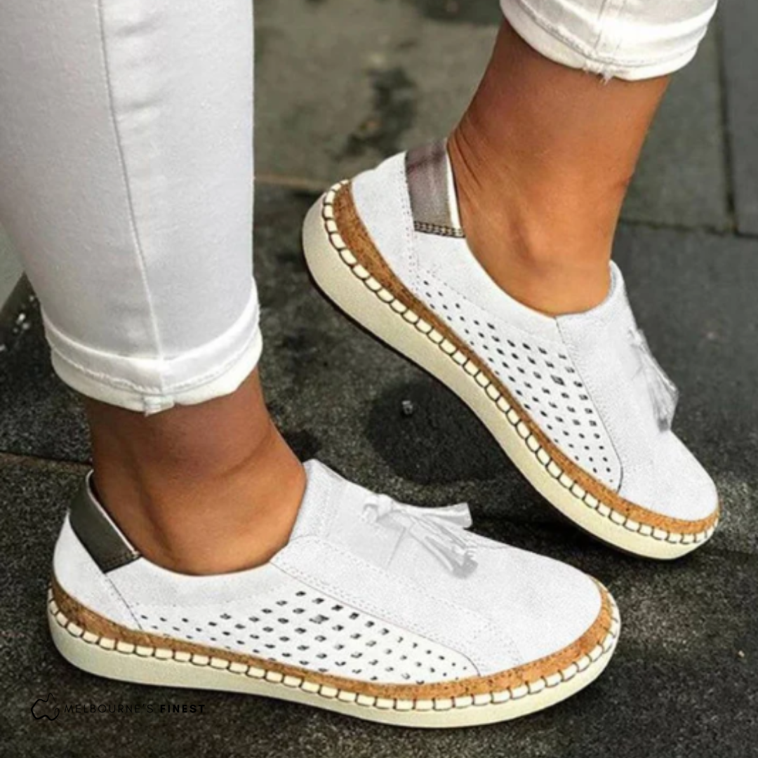 Zuela | Orthopedische Slip-Ons voor dames - Gewatteerde en ondersteunende casual schoenen