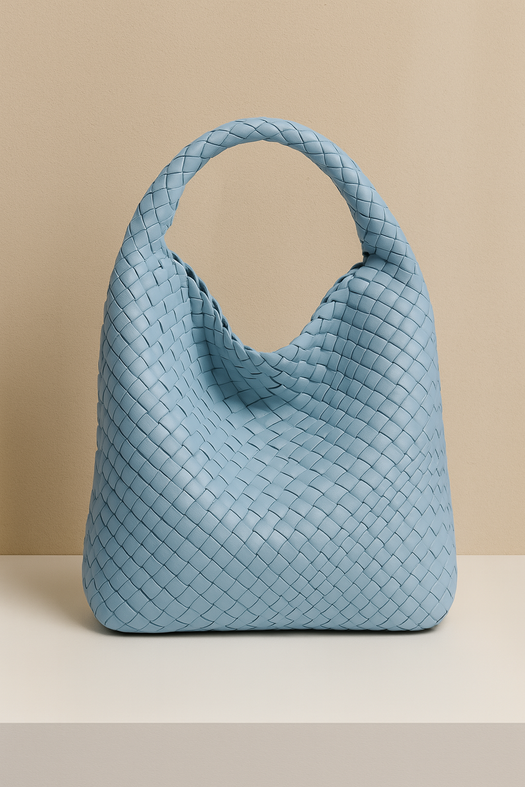 Luxora | Zachte leren bucket bag voor dames – Handgemaakte geweven luxe schoudertas