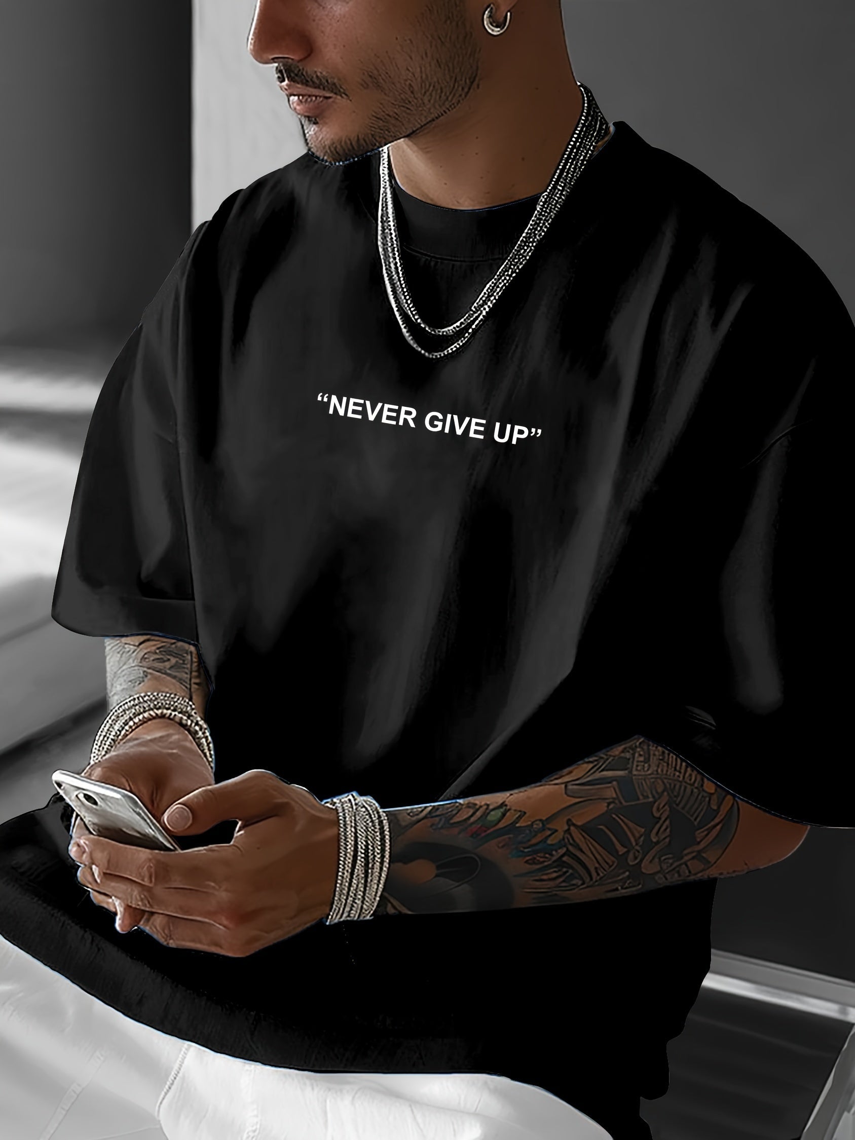 Lorant | Heren-T-shirt Oversized - Casual Katoenen T-shirt, Relaxed Fit, Grafische print