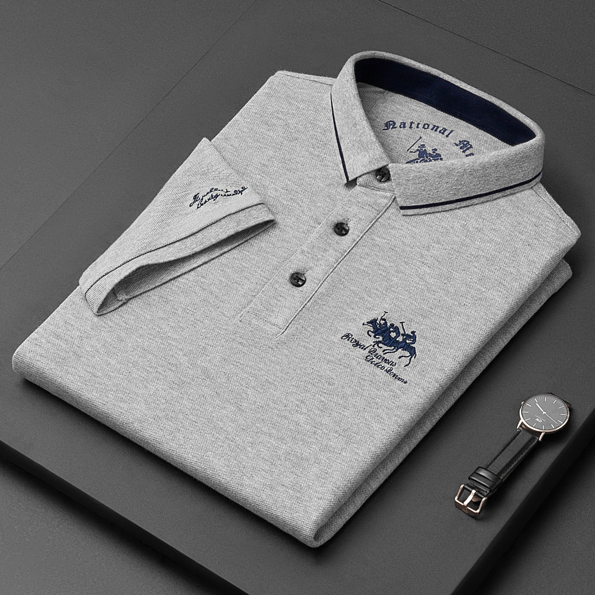 Elivor | Herenpoloshirt met geborduurd logo – Slim fit, casual en elegant, korte mouwen, ademend