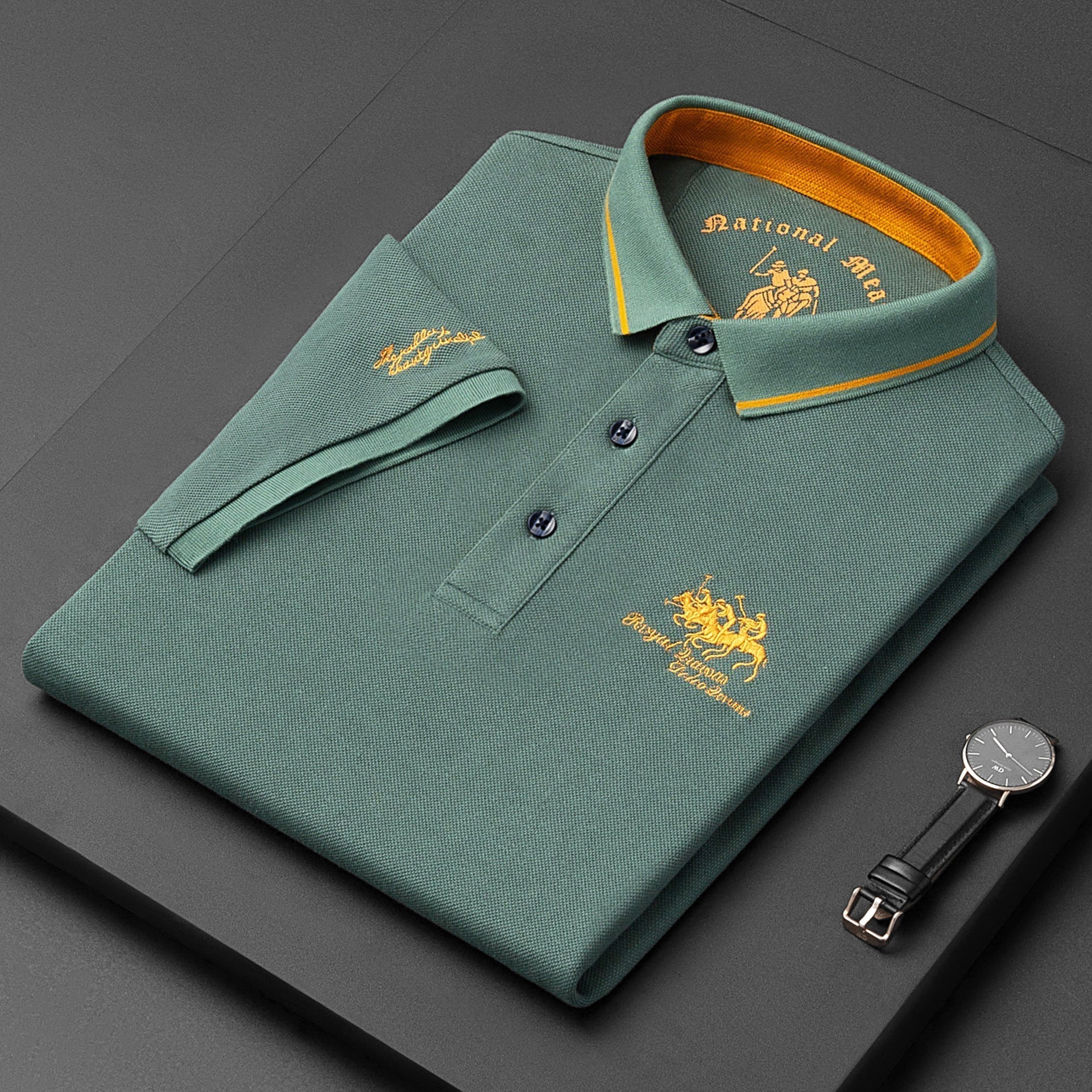 Elivor | Herenpoloshirt met geborduurd logo – Slim fit, casual en elegant, korte mouwen, ademend