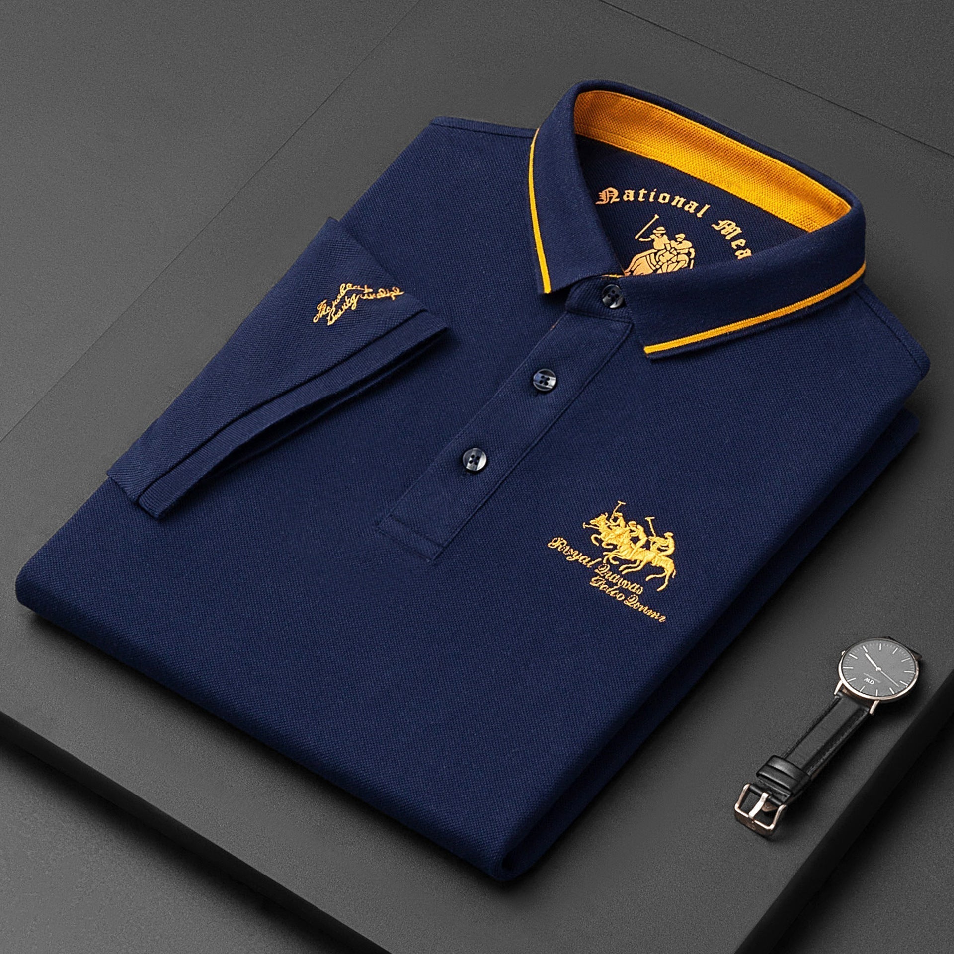 Elivor | Herenpoloshirt met geborduurd logo – Slim fit, casual en elegant, korte mouwen, ademend