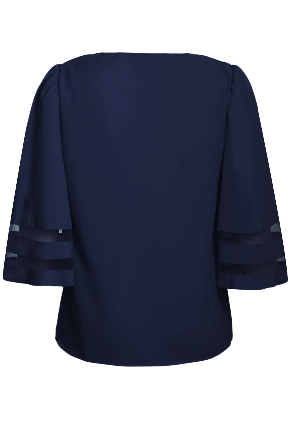Aletheia | Flare Mouwen V-Hals Losse Vrouwen Chiffon Blouse - Elegante Casual Top