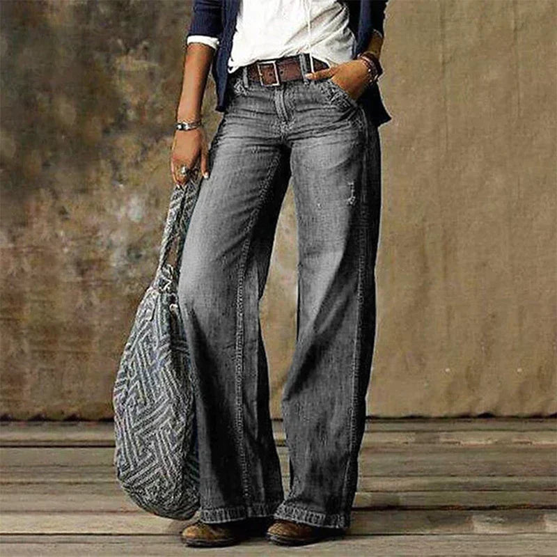 Jylindra | Rechte Jeans voor dames - Stijlvolle denimbroek voor dagelijks gebruik