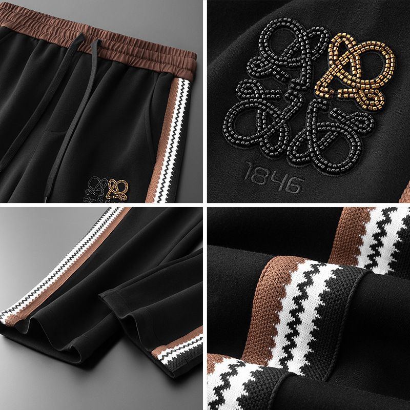 Jovanes | Premium Romeins trainingspak voor heren – Slim fit, lycra-stof, gestreepte details