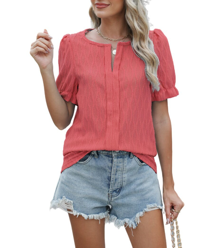 Uvelyn | Damesblouse met ballonmouwen - Casual Elegante Losvallende Top