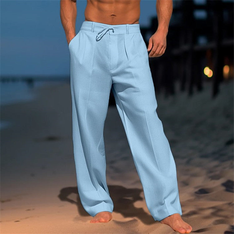 Jocas | Heren Relaxed-Fit Linnen Broek - Lichtgewicht Zomerbroek
